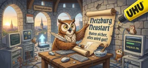 Uhus stellen nach dem Neustart unsere Netzburg wieder her.